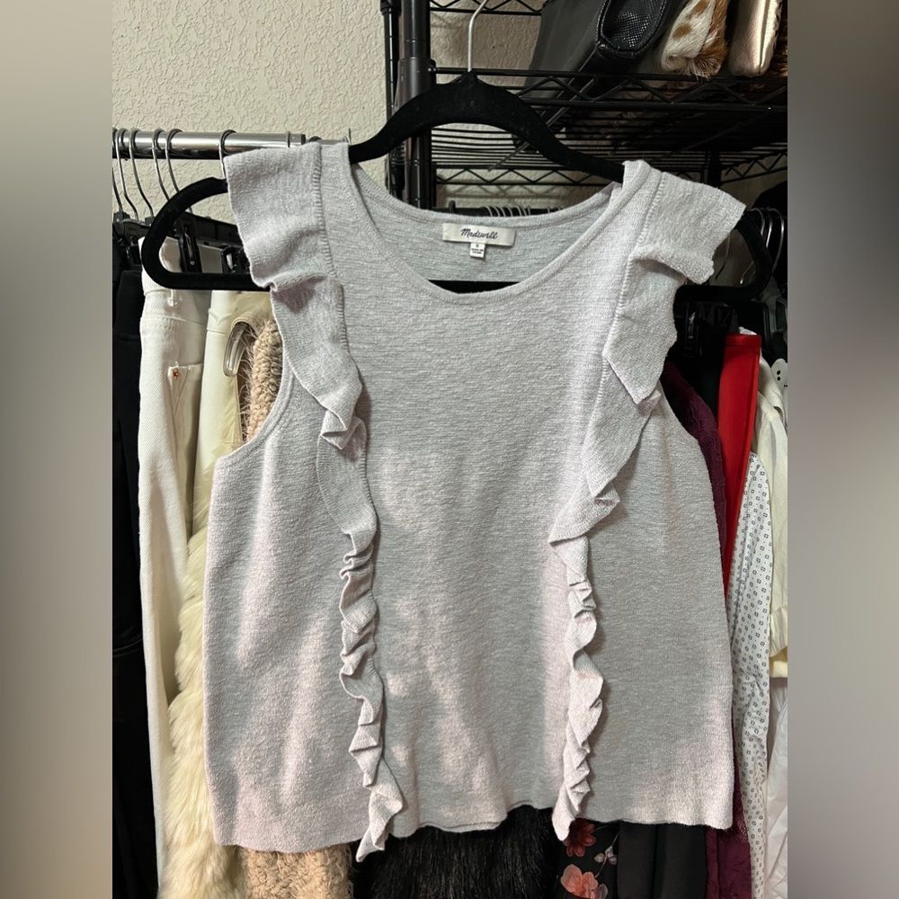 🌼 FINAL PRICE Madewell Ruffle Sweater Tank - Picture 2 of 4